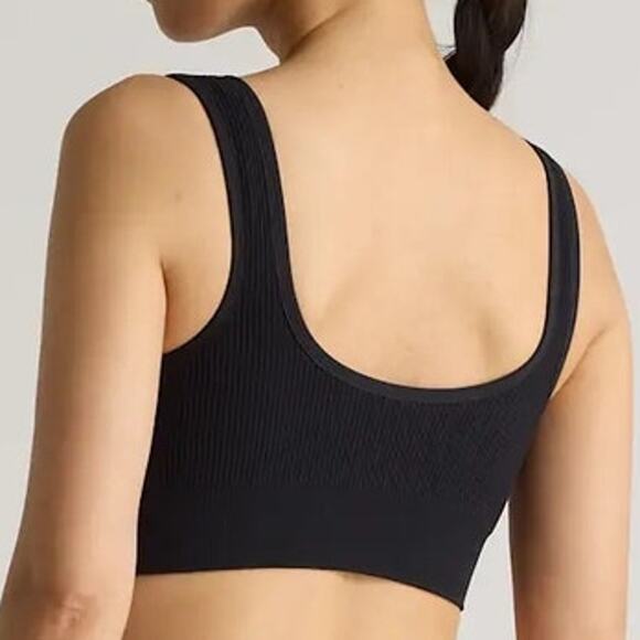 Set of 2 Quince Women’s XS Bralette Pullover Wireless Ribbed Stretch Tank Bra - Picture 2 of 11